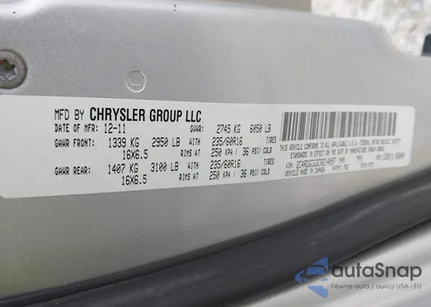 2012 Dodge Grand Caravan Sxt from USA, damaged, VIN 2C4RDGCG3CR214097